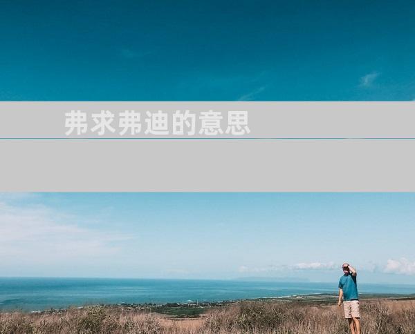 弗求弗迪的意思