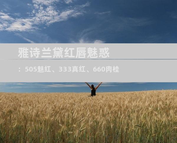 雅诗兰黛红唇魅惑：505魅红、333真红、660肉桂